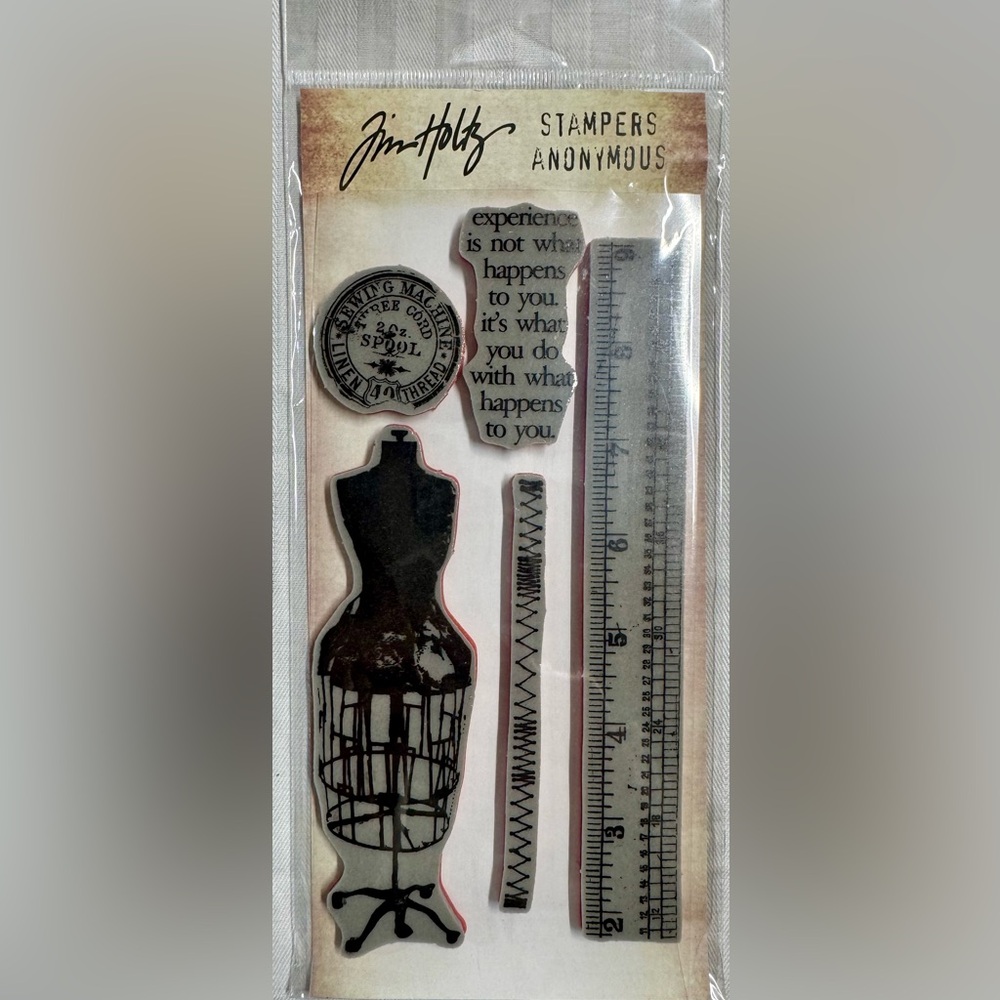 Tim Holtz Seamless Experience Sewing Themed Stamp Set